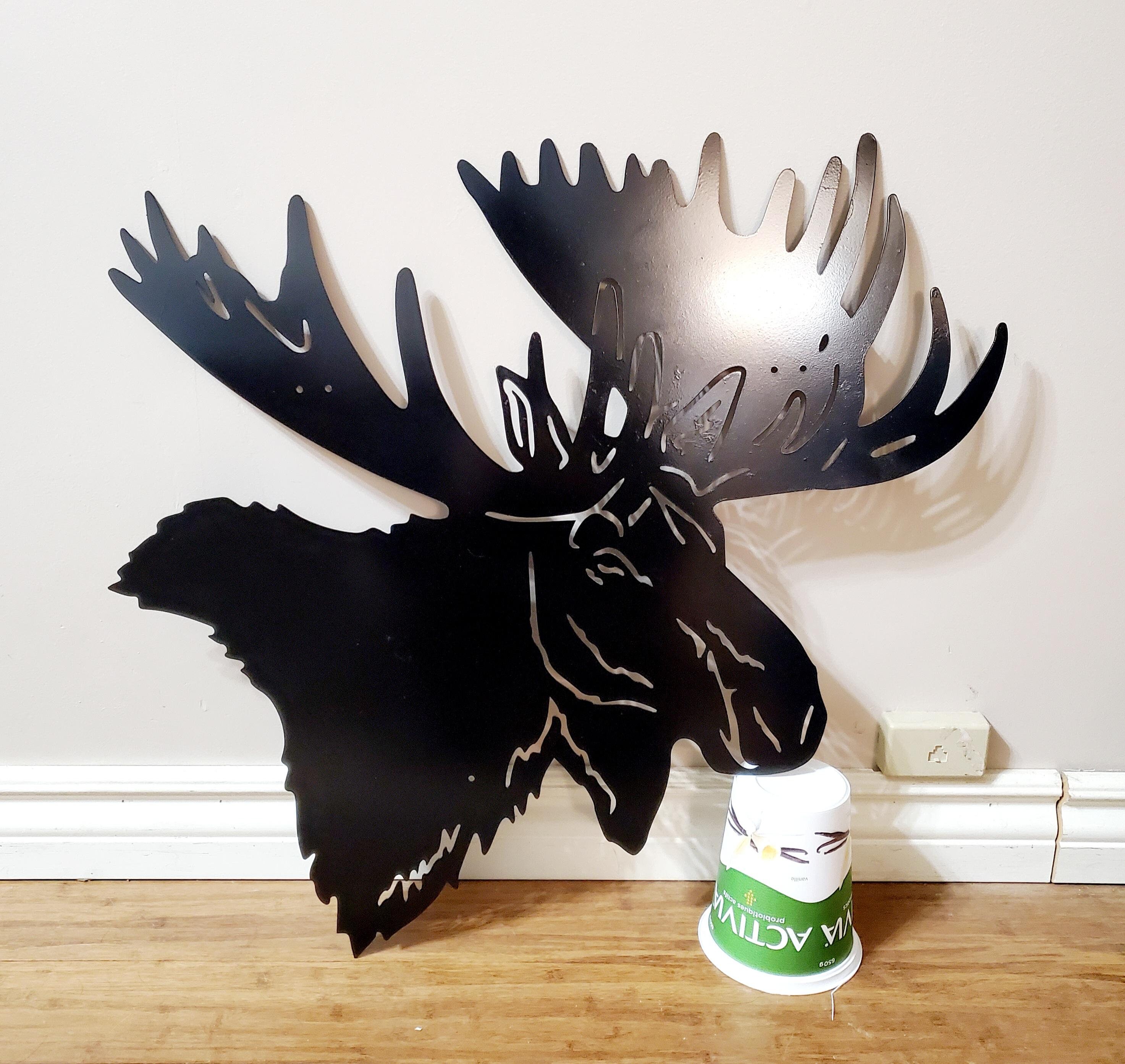 Moose Metal Art Steel Art Wall Art Decoration Wall Sign Etsy