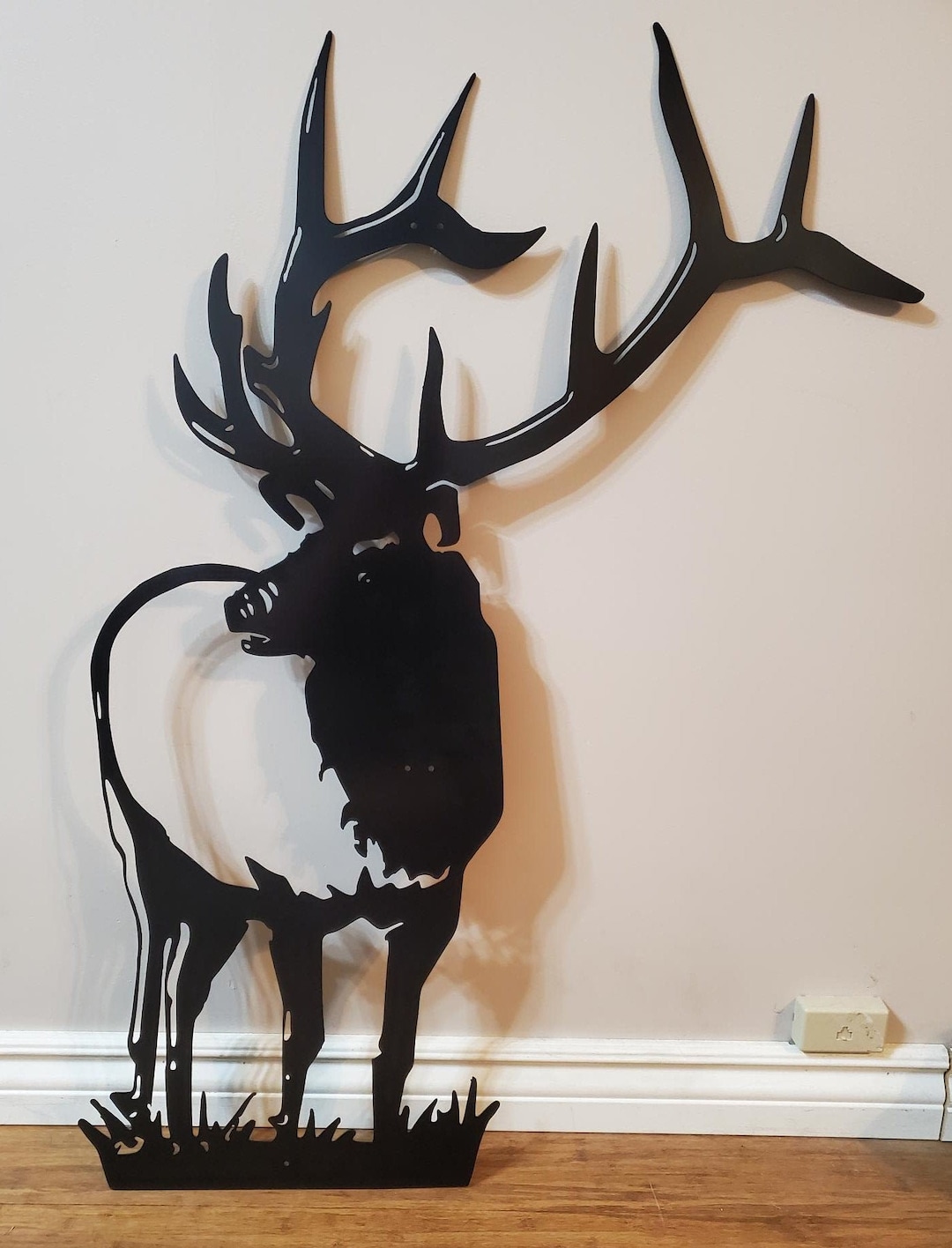 Wall Art Elk Decoration Steel Art Metal Art Wall Sign Animal Etsy