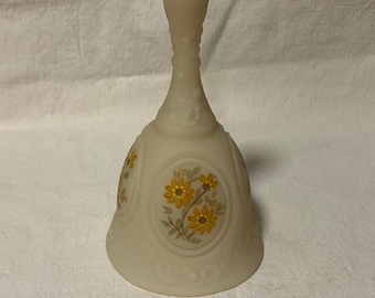 Smalls, Fenton Custard Glass Hand Painted Bell