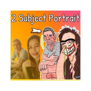 Customised digital portrait, personalised illustration, custom portrait, gag gift, funny birthday gift, weird art, Halloween, Father’s Day