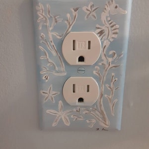 Copertura switchplate con tema Seahorse e Beach.