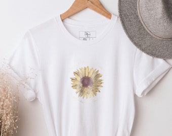 Motivational Shirt Face the Sunshine T-Shirt Sunflower Shirt Mental Health Shirt Positive Vibes Shirt Inspirational Tshirt