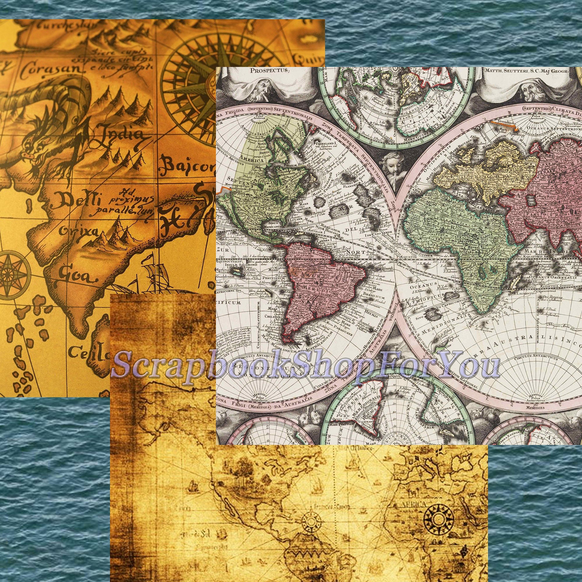 Vintage Maps Digital Paper Antique Maps Digital Paper Old | Etsy