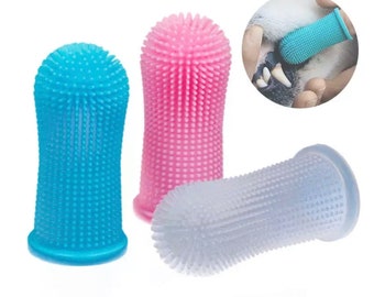 3 pack Pet toothbrush for dog teeth cleaning dog finger brush