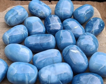 Crystal, Owyhee Opal Tumble stone, Blue Opal, Oregon Opal, rare, 8 gm to 19 gm