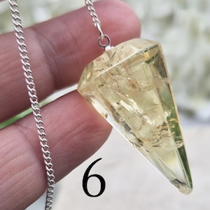 Citrine Crystal Pendulum-Energy Work, Intuition and Dowsing Tool