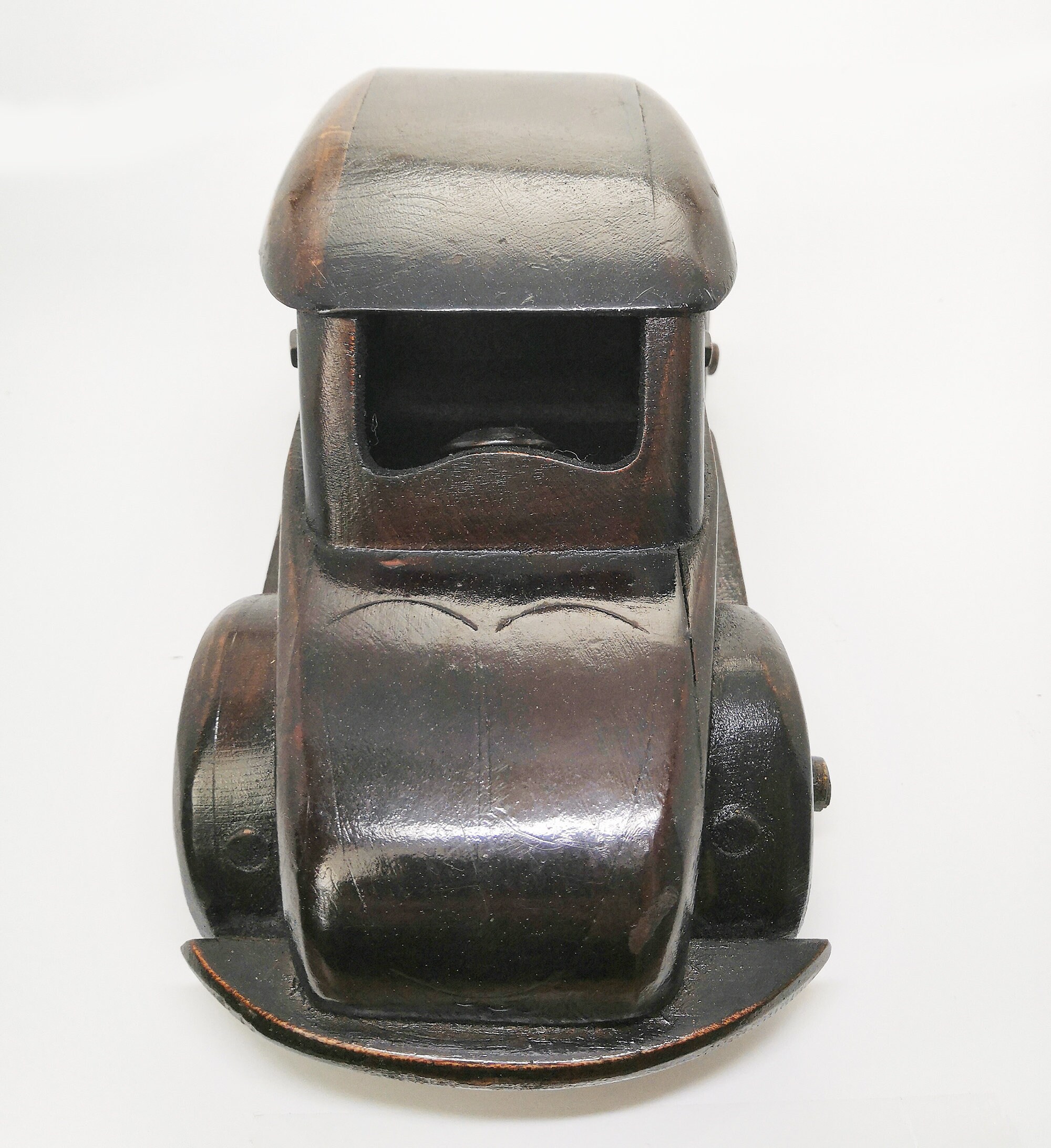 Modelo de coche de madera vintage con ruedas de trabajo y | Etsy