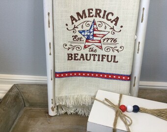 America the beautiful, patriotic kitchen decor, Independence Day home decor, Stars and Stripes country decor, red white and blue gifts