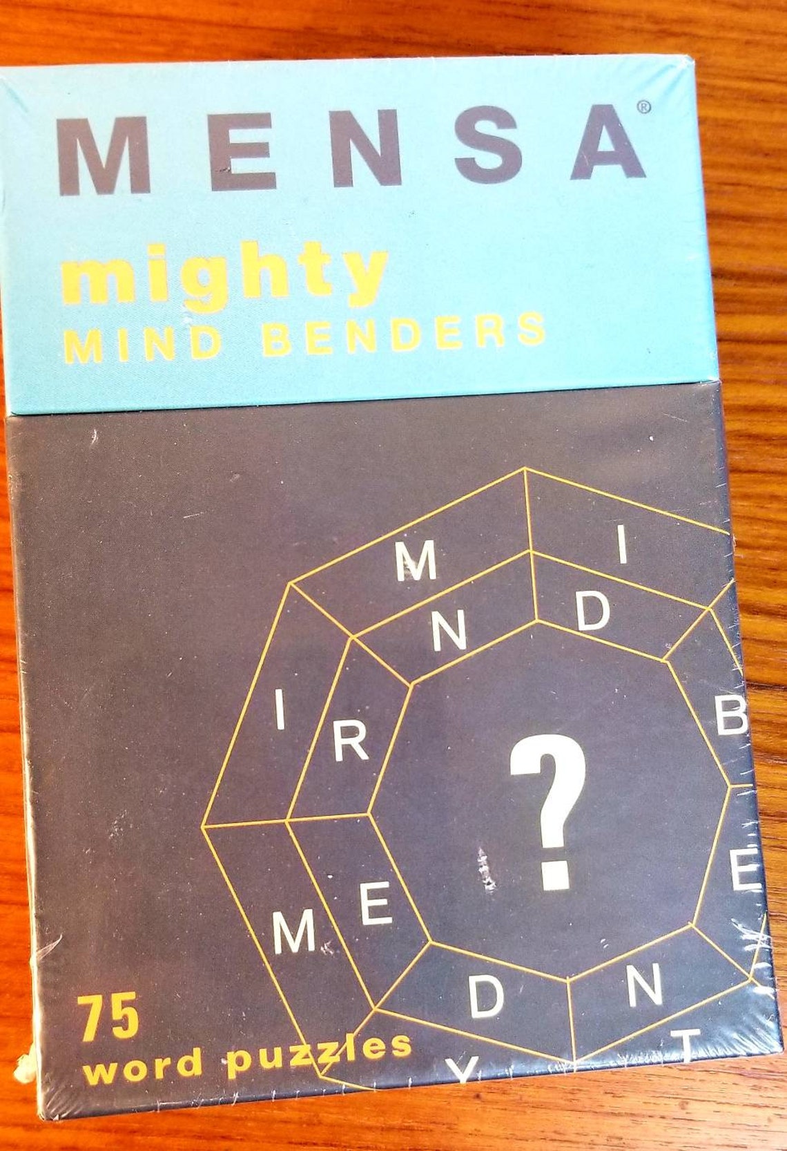 Puzzle and game set vintage MENSA word puzzle card deck plus | Etsy