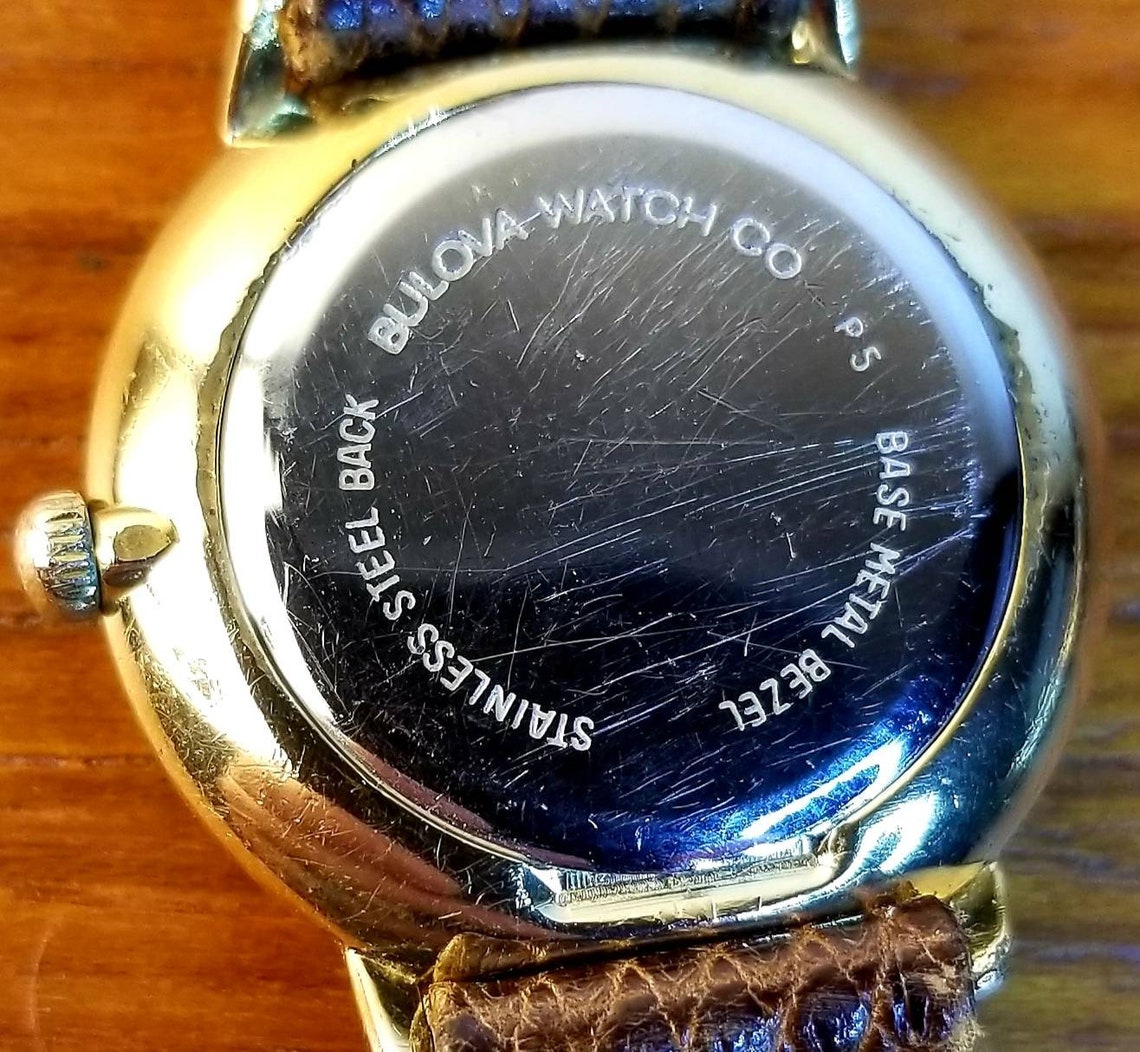 Ladies vintage Bulova gold wristwatch 1985 quartz watch on | Etsy