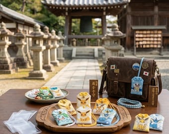 Japanese Luck Charm – Pikachu Eevee Squirtle Bulbasaur Jolteon Omamori Amulet