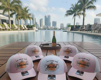 Veuve Bachelorette Bride Bridal Trucker Hats
