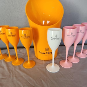 Veuve Clicquot Bachelorette Party Bucket Gift Set 9 Flutes New | Customizable