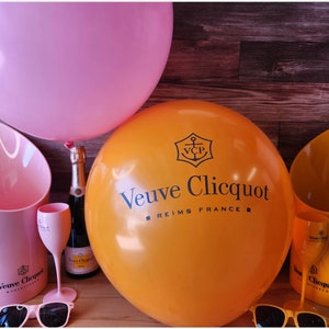 Palloncini per feste Veuve Clicquot x 10 / Mix di 5 varietà arancioni e 5 rosa
