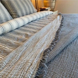 King size muslin blanket, 4 layers thick, color options, bed cover, wrinklefabric, new house gift gauze blanket
