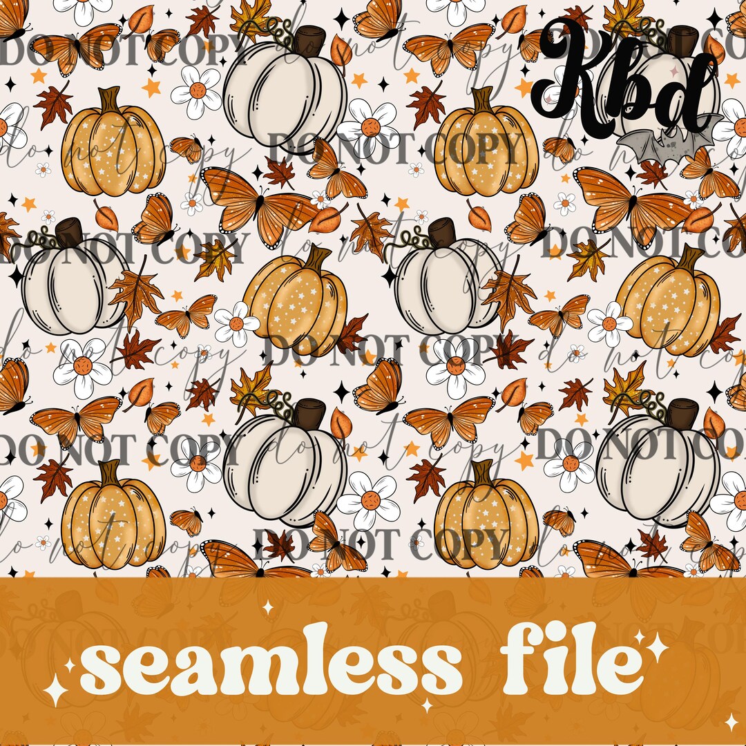 Pumpkin Patch Seamless 12x12 - Etsy