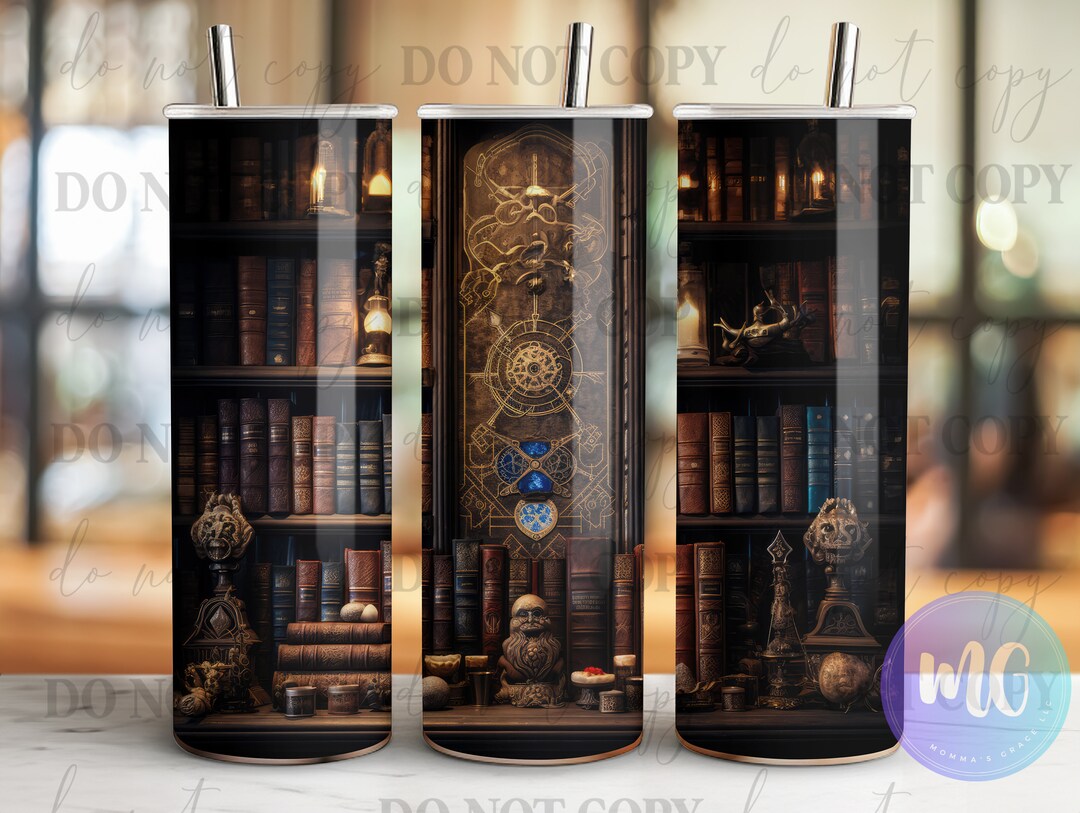 Gothic Library 20oz Tumbler Library Tumbler Book Lovers Goth Vibes Book ...