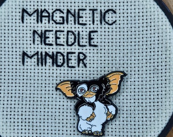 Gremlin Needle Minder Magnetic for Cross Stitch, Embroidery, or Gremlin Decorative Magnet - Nerd Needle Minder
