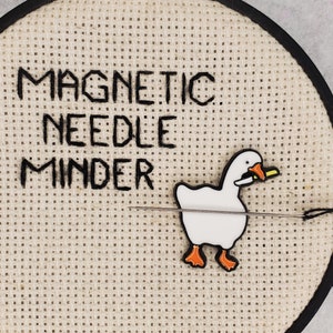 Honk Goose Needle Minder Magnetic for Cross Stitch, Embroidery, or Goose Decorative Magnet - Nerd Needle Minder - Stab Needle Minder