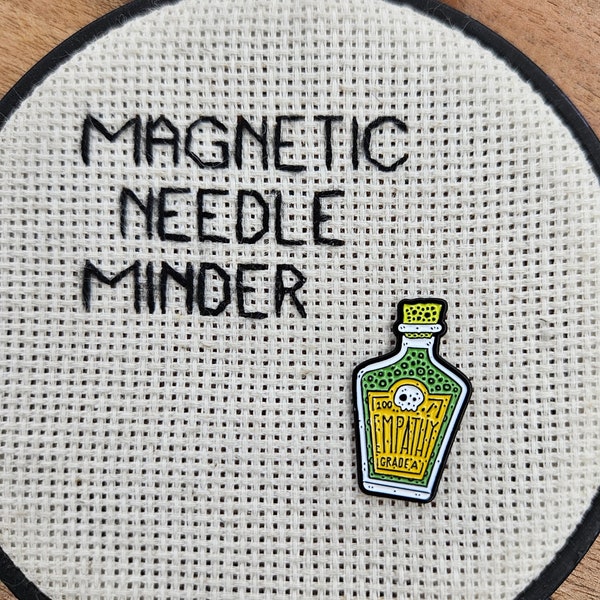 Empathy Needle Minder Magnetic for Cross Stitch, Embroidery, Bottle Decorative Magnet - Funny Needle Minder - Creepy Needle Minder