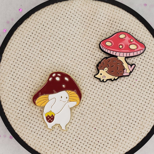 Cute Mushroom Needle Minder Magnetic for Cross Stitch, Embroidery, or Mushroom Decorative Magnet - Shroom Magnetic Pin