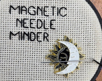 Sun and Moon Needle Minder Magnetic for Cross Stitch, Embroidery, or Sun Decorative Magnet - Sun Needle Minder - Pretty Needle Minder