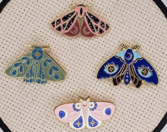Moth Needle Minder Magnetic for Cross Stitch, Embroidery, or Moth Decorative Magnet - Nerd Needle Minder - Butterfly Needle Minder