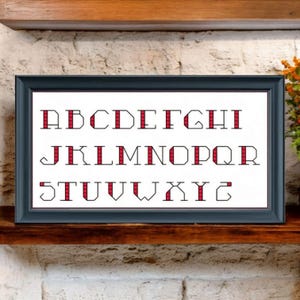 Tattoo Font Cross Stitch Pattern PDF - Modern Cross Stitch Font - Embroidery Font - Cross Stitch Font - Embroidery Lettering Download