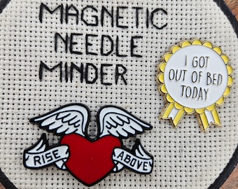 Best Needle Minder Magnetic for Cross Stitch, Embroidery, or Award Decorative Magnet - Heart Needle Minder - Inspire Needle Minder