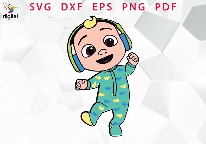 Cocomelon Dancing JJ svg dxf png 3D animation JJ digital | Etsy