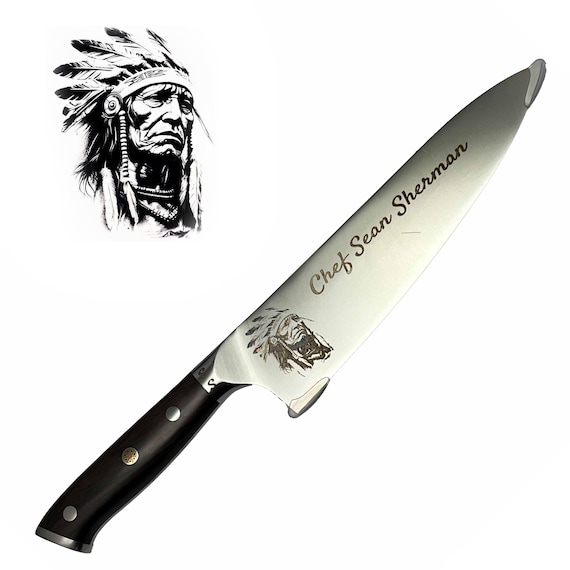 Custom Engraved Chef Knives 8.5" , Unique Corporate Gifts Perfect for Christmas Personalized with Logos or Photos