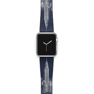 New York Apple Watch Band 45 mm Série 9 State Bracelet iWatch 38 mm Série 5 Bracelet iWatch 44 mm Série 8 iWatch SE 2020 Bracelet iWatch 44 mm