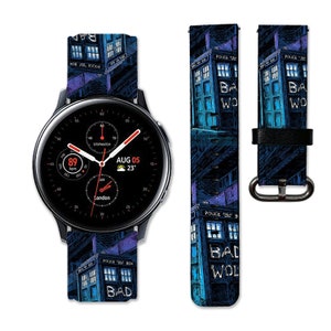 Doctor Who Samsung Galaxy Watch4 Band Galaxy Active 2 Band 40 Mm Galaxy Watch 5 Pro Band Sport Band Galaxy Watch 42mm Gear Sport Wristband Etsy UK