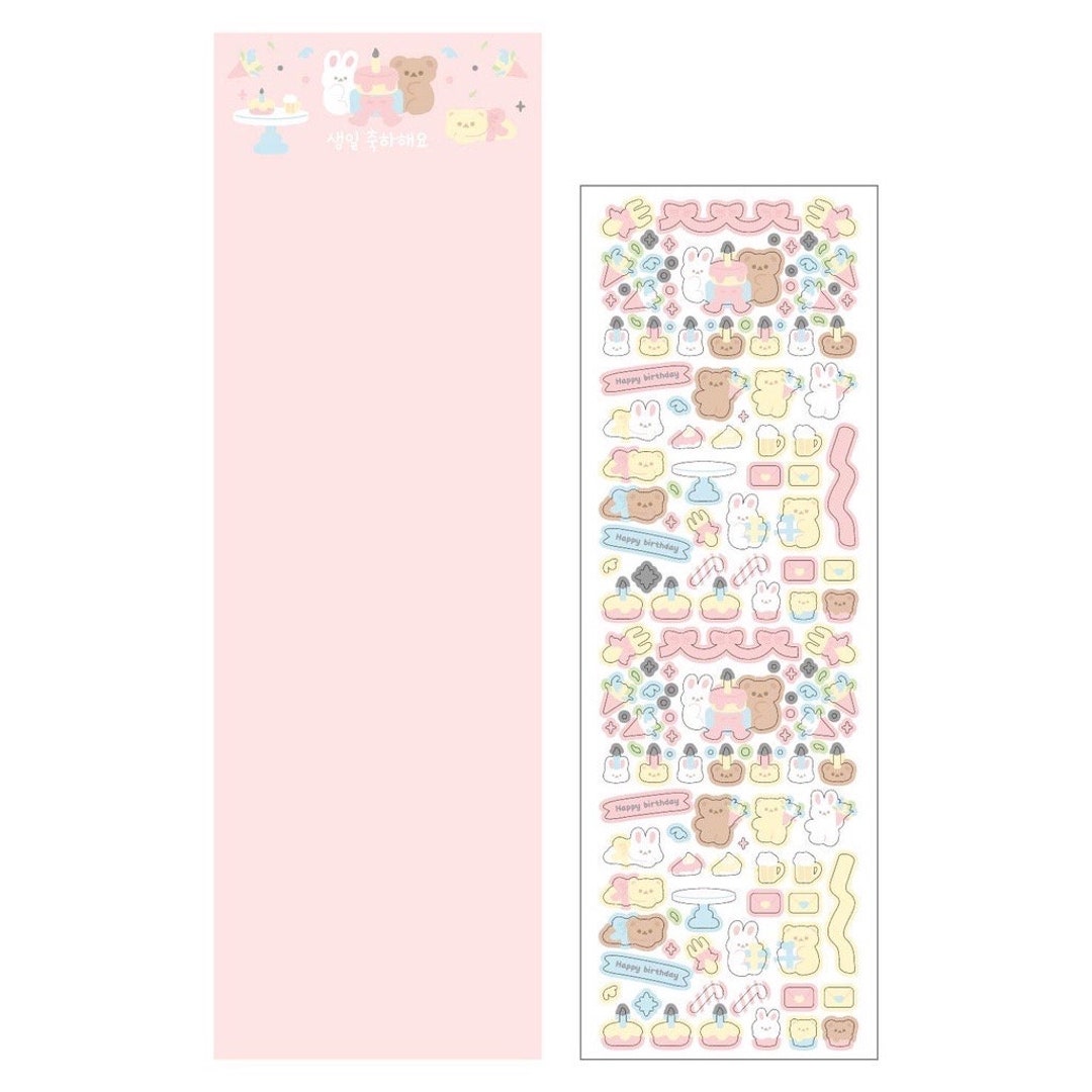 MINI CUTE STICKERS | Adorable Cute Kawaii Pink Animal Deco Polco ...