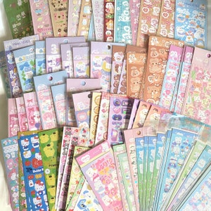 HUGE STICKER SALE | cute sticker sheets bundle mystery decorative deco korean for journal, kpop toploader, scrapbook, diy, kawaii stationery