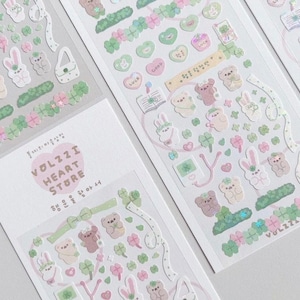 VOLZZI KOREANISCHE AUFKLEBER | entzückender süßer japanischer diy Aufkleber Polco Journal Scrapbooking Kpop Briefpapier Toploader Sticker