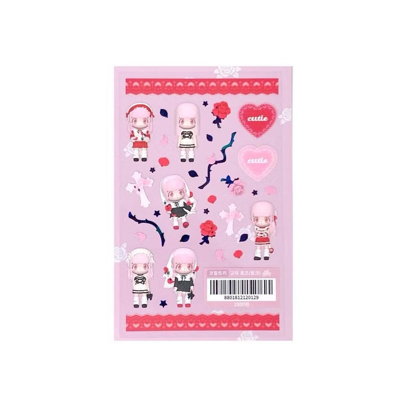 Kawaii Korean Girl Sticker | Cute Kpop Anime Stickers for Journal ...