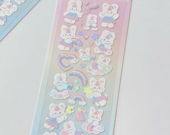 DEKORATIVE KOREANISCHE AUFKLEBER | entzückender niedlicher kpop abziehbild aufkleber bär entwurf für polco, deko, toploader, journal, diy und scrapbooking