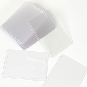 10 or 25 Soft Plastic Trading Card Sleeves / PVC Free Protection for ATC,  Photocards, Baseball, Hockey, Pokemon, Yu-gi-oh, MTG, Collectible 