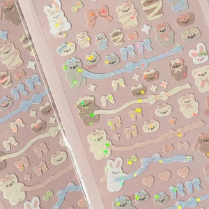 ADESIVI COREANI VOLZZI / adorabile carino Kawaii fai da te giapponese fai da te anime decalcomania deco polco journal scrapbooking Kpop cancelleria toploader adesivo