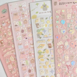 ADESIVI COREANI VOLZZI / adorabile carino Kawaii fai da te giapponese fai da te anime decalcomania deco polco journal scrapbooking Kpop cancelleria toploader adesivo