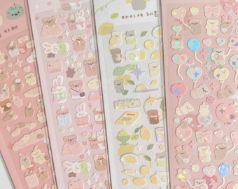VOLZZI KOREAN STICKERS | adorable cute Kawaii diy Japanese diy anime decal deco polco journal scrapbooking Kpop stationery toploader sticker