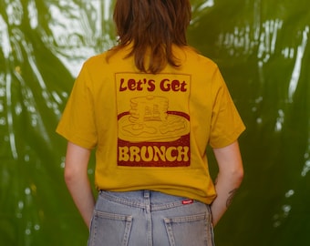 Let's Get Brunch Shirt - Mustard Top - Subtle Queer - Screenprinted Design - Gifts for Lesbians - LGBTQ Gift - Gay Gift - Pride Gift - S-4XL