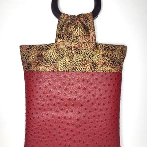 Epische Gold und Burgund Handtasche