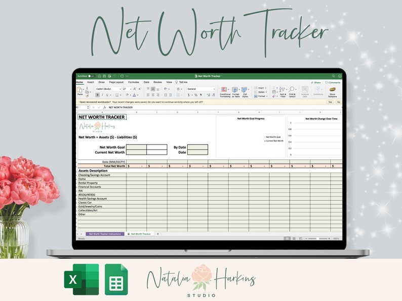 Net Worth Tracker With Net Worth Charts That Keeps You on Track With