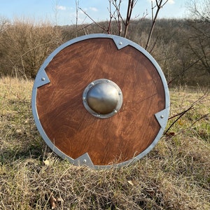 Valkyrie shield, viking style, plywood and steel