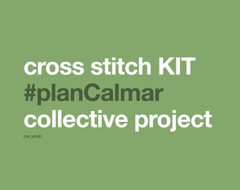 Full kit DIY for collective cross stitch project