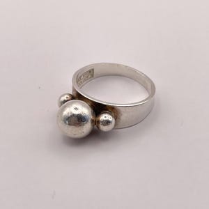 Vintage Modernist Sterling Silver Ring by Erik Granit Co, Finland