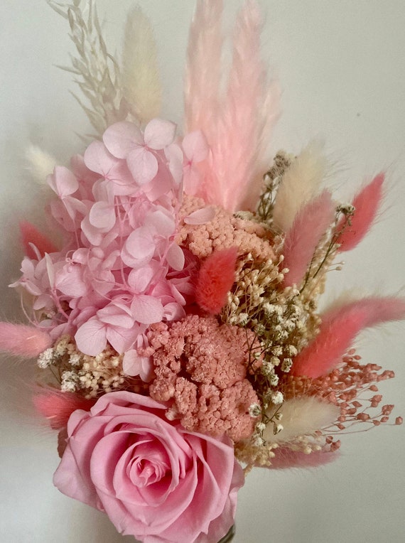 Pale Pink Dried Flower Bouquet 