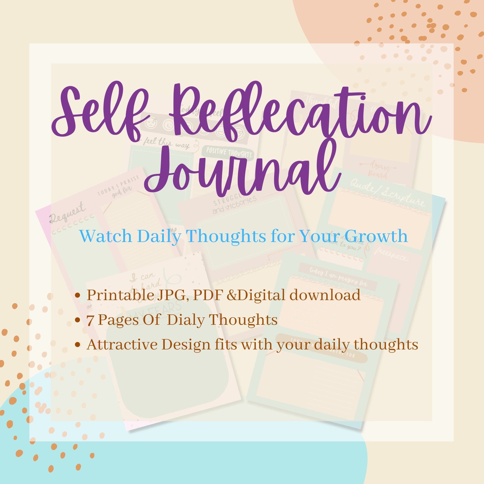 Self Reflection Journal-planner/digital/printable - Etsy